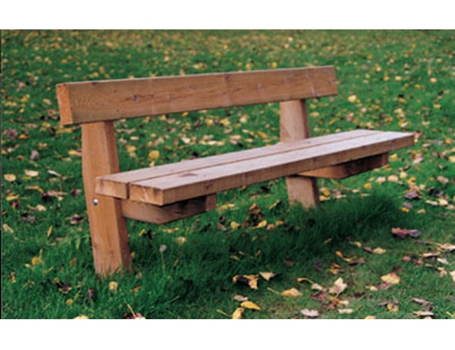 Banc en bois avec dossier